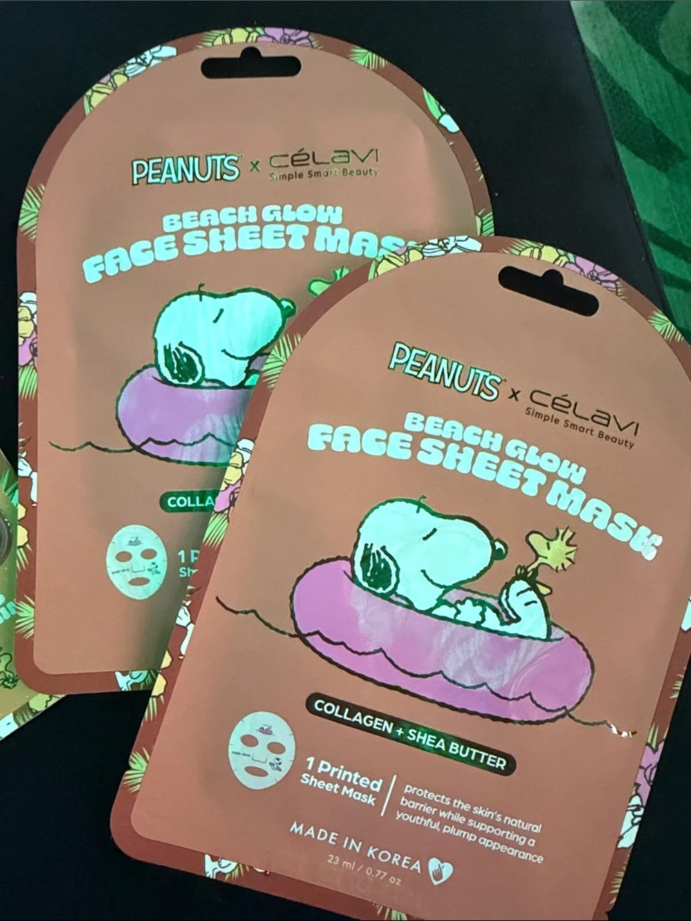 SNOOPY On The Beach Peanuts Tweezer Trio, Beach Glow Face Masks BONUS KEYCHAIN - Picture 3 of 9